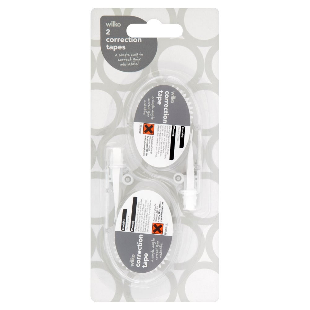 Wilko Correction Tapes 2 pack Wilko