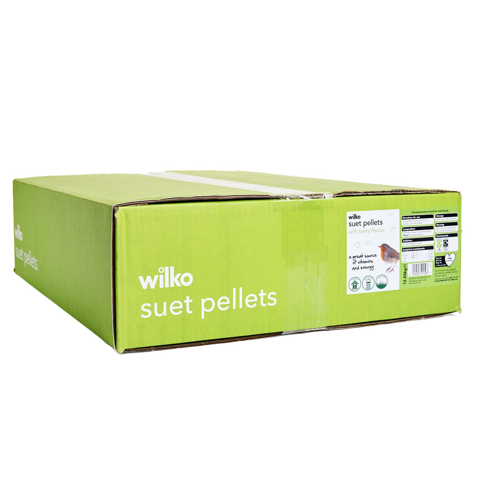 Wilko Wild Bird Suet Pellets with Berry Flavour 12.55kg Wilko