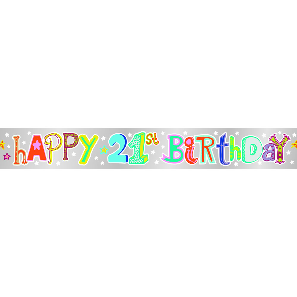 Wilko 3.6m Happy 21st Birthday Banner Wilko