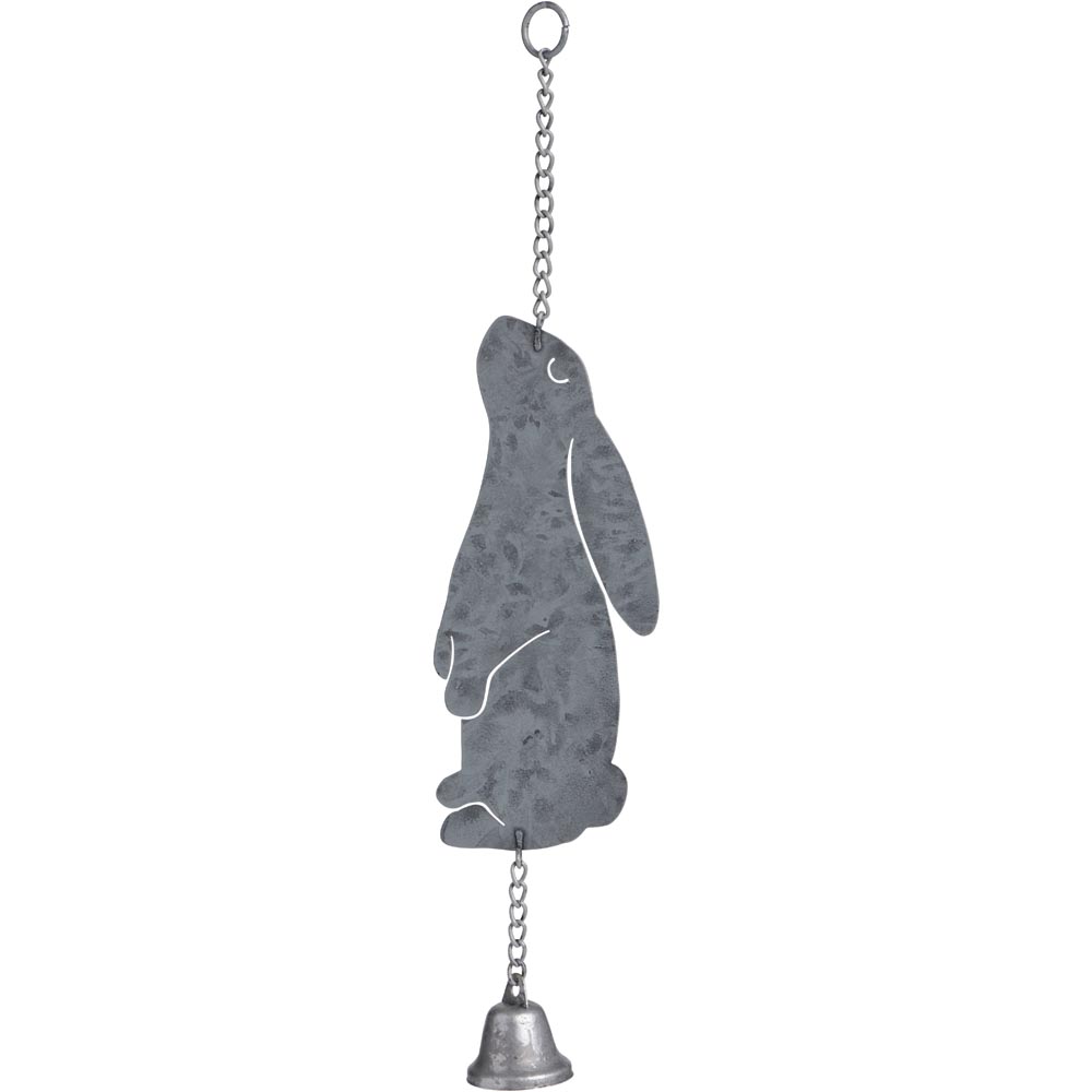 Wilko Garden Galv Rabbit Wind Chime Wilko