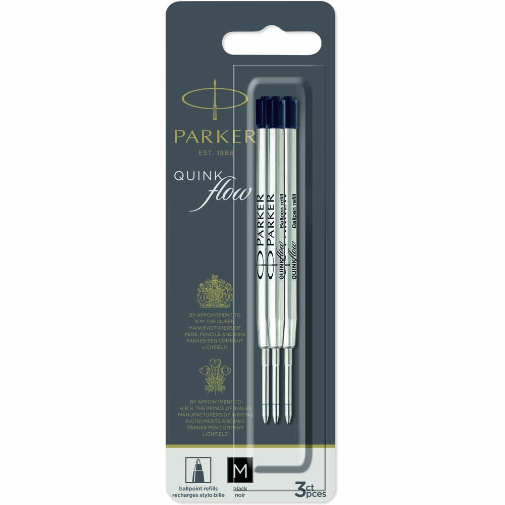 Parker Ball Point Refill 3 pack Wilko
