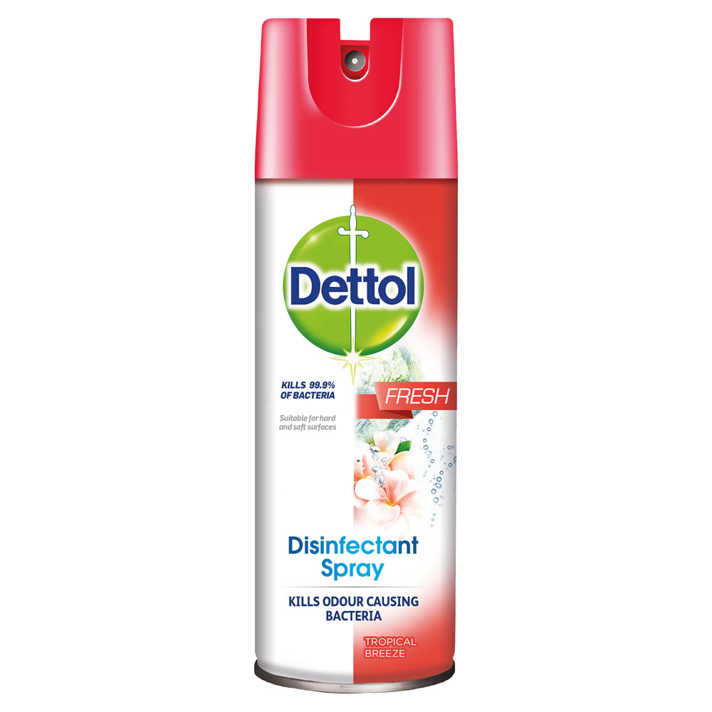 Dettol Tropical Breeze Disinfectant Spray 400ml Wilko