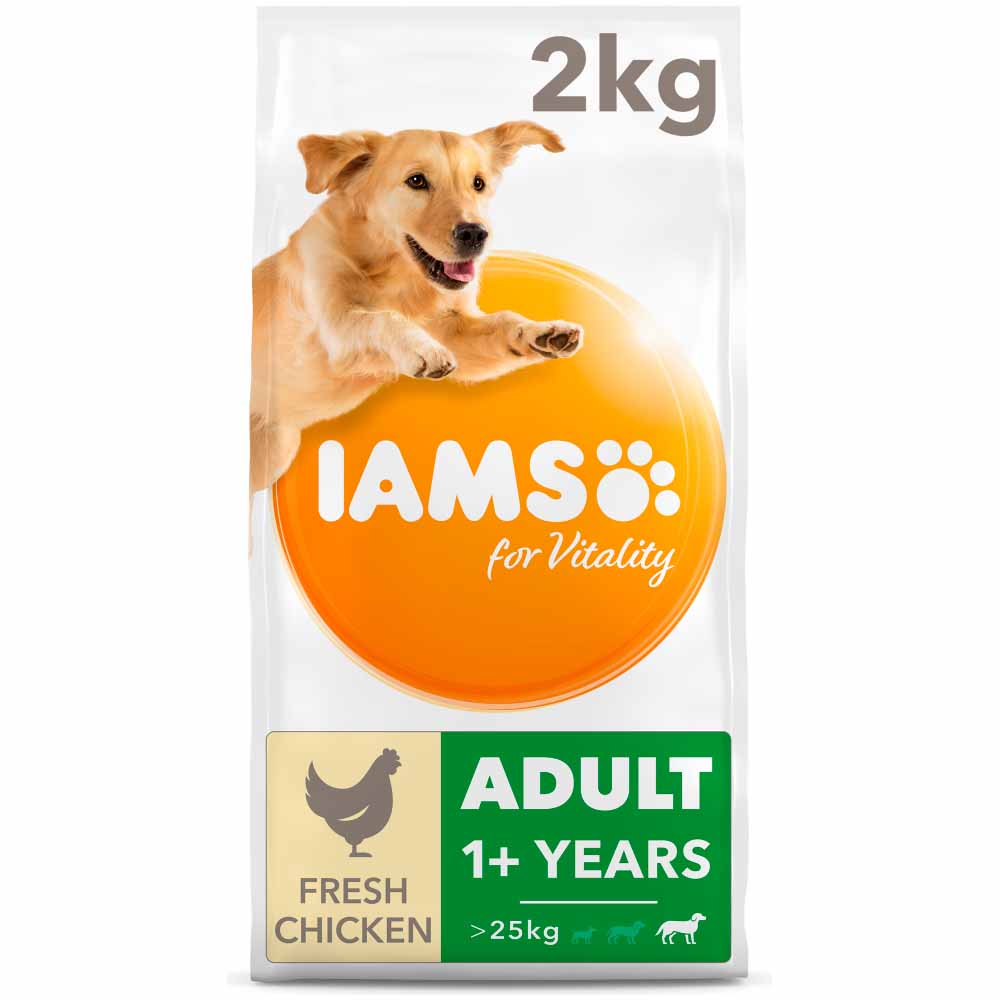 IAMS Vitality Large Adult Dog Food Chicken 2kg Wilko