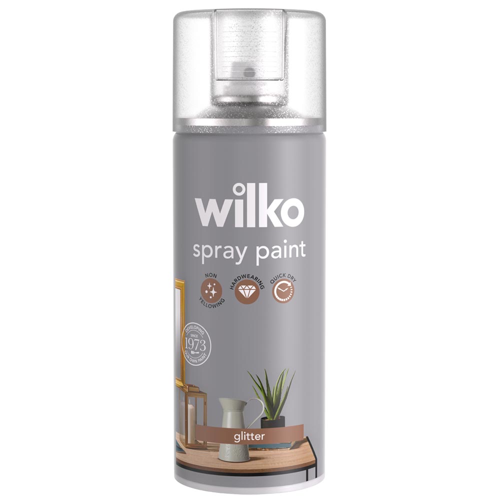 Wilko Gold Glitter Spray Paint 400ml Wilko