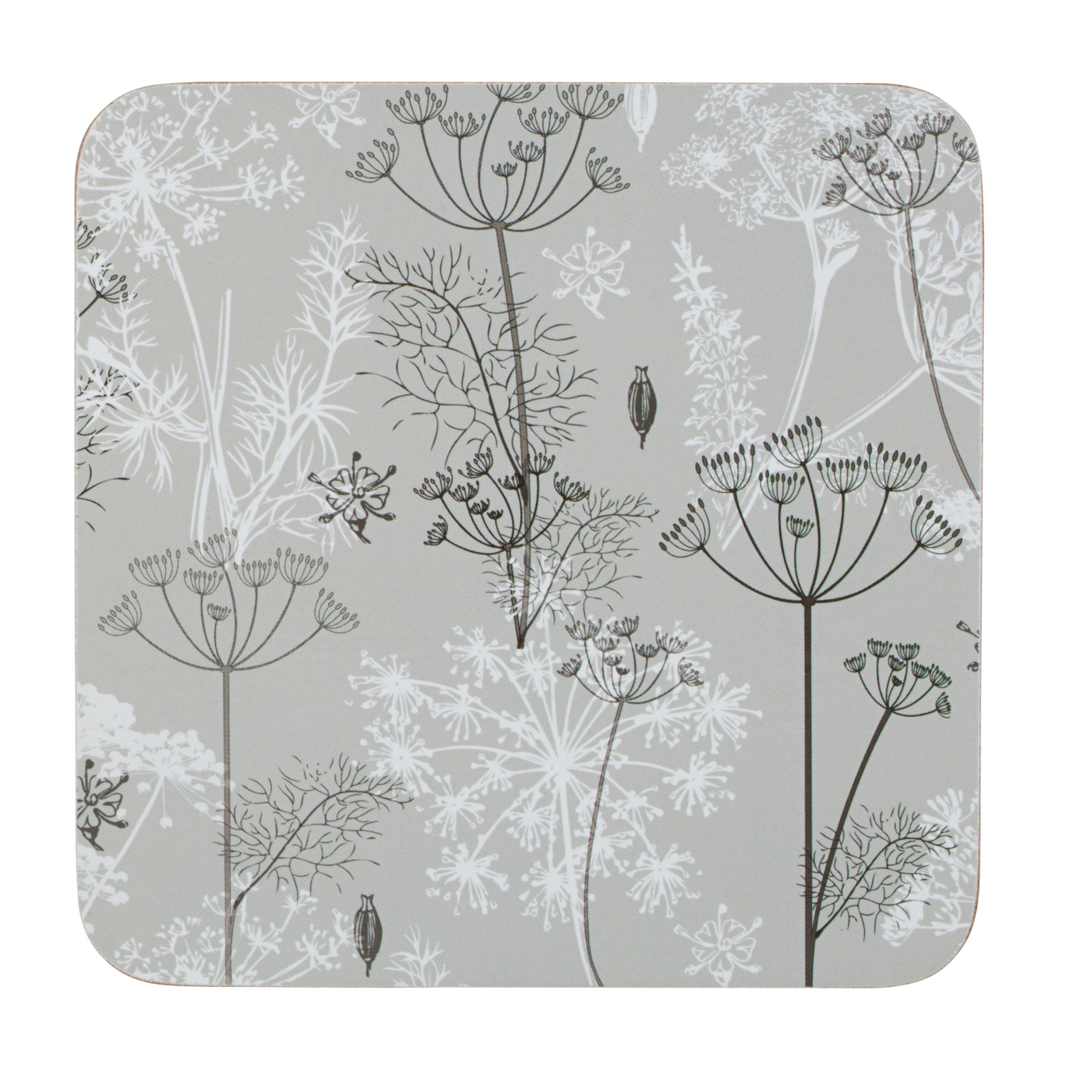 Set of Six Dill Flower Coasters Wilko