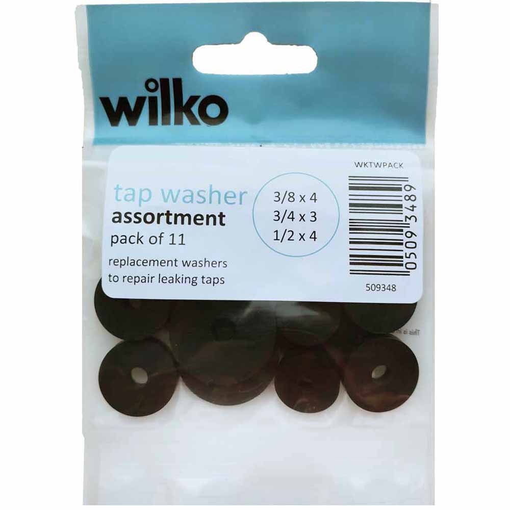 Wilko Tap Washer Assortment 11 Pack Wilko