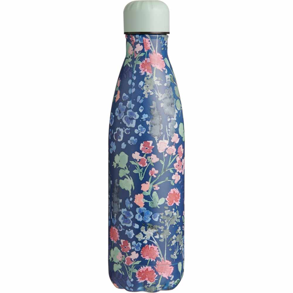 Wilko Floral Double Wall Bottle 500ml Wilko