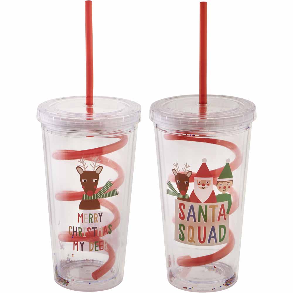 Wilko Twisty Straw Tumbler Wilko