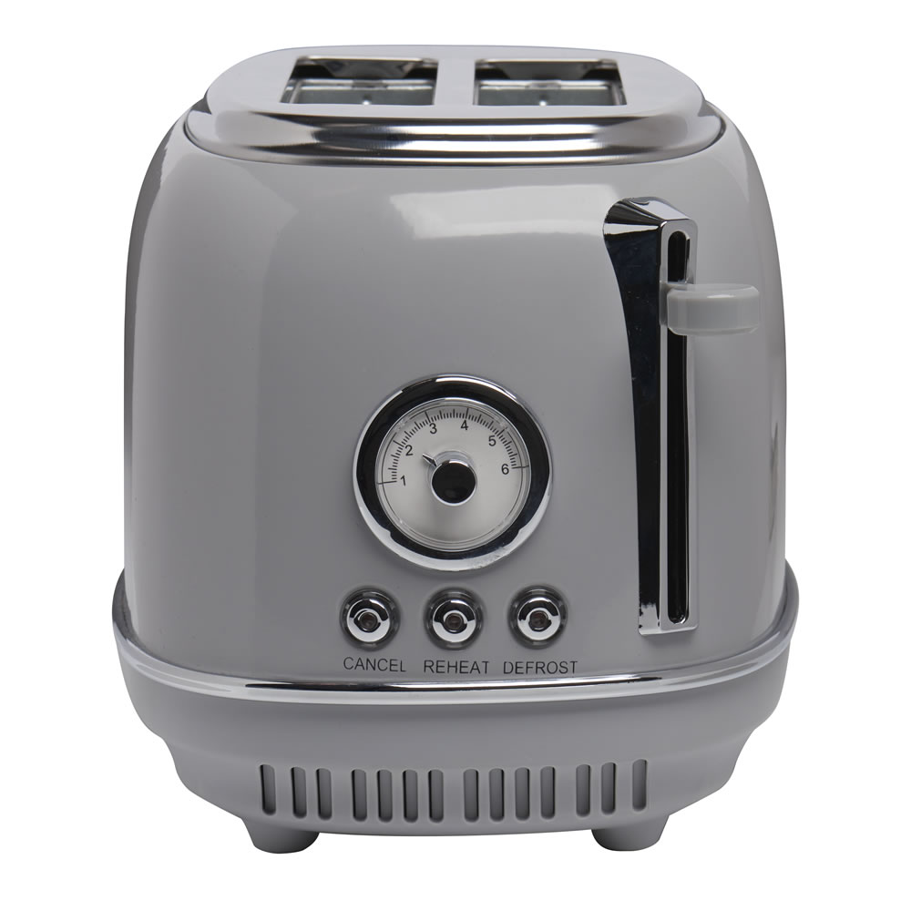 Wilko Grey Retro 2 Slice Toaster Wilko