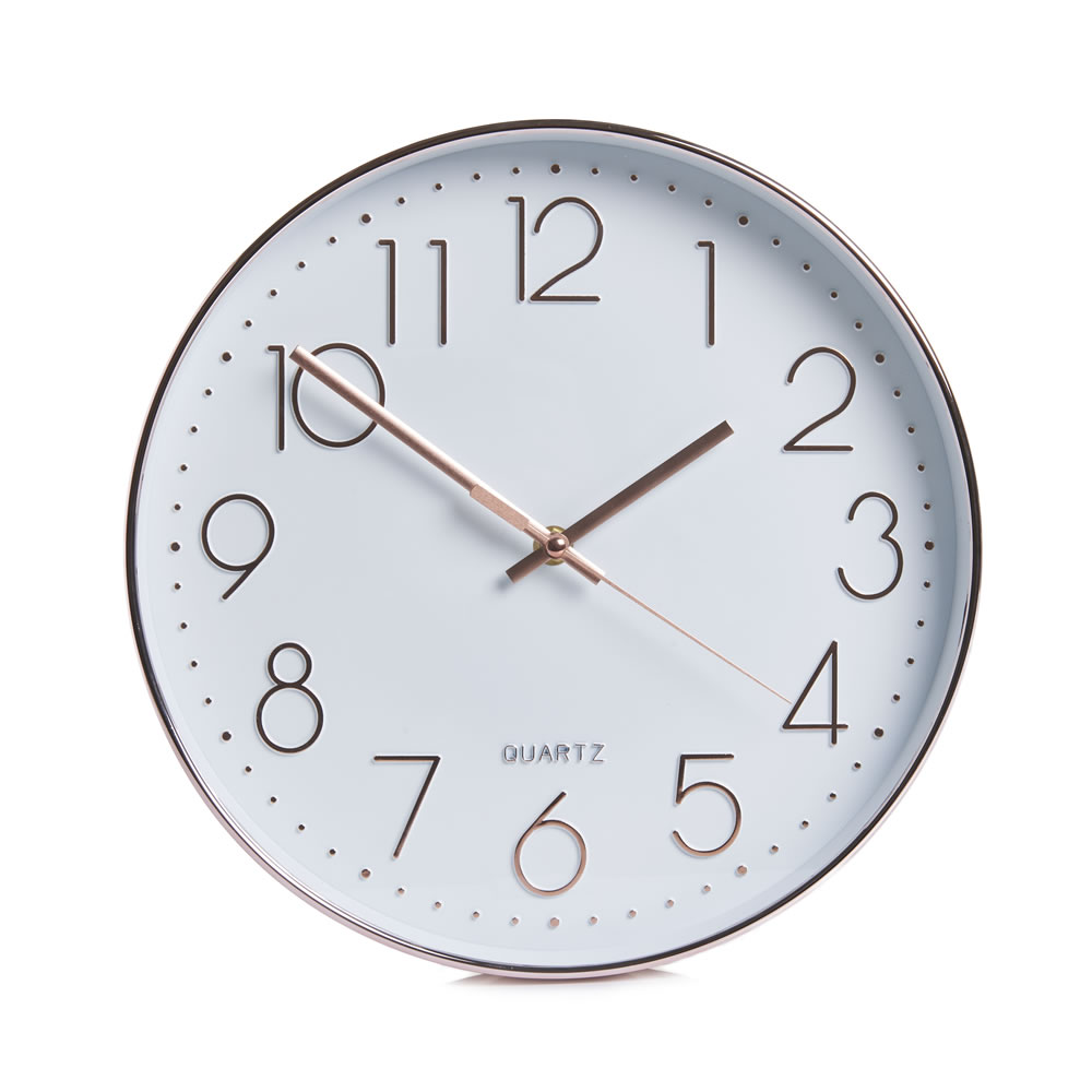 Wilko Classic Copper Effect Wall Clock Wilko