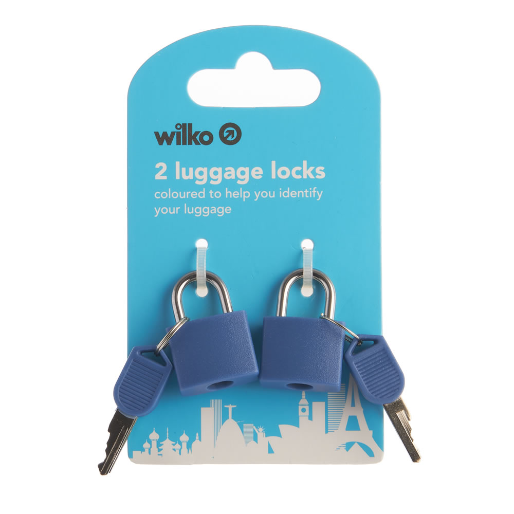 Wilko Padlocks Blue Assorted 2pk Wilko