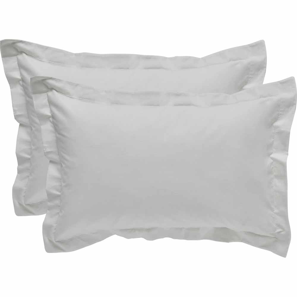 Wilko Easy Care White Oxford Pillowcases 2 Pack Wilko