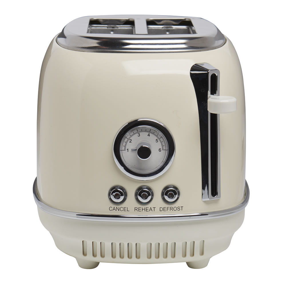 Wilko Cream Retro 2 Slice Toaster Wilko
