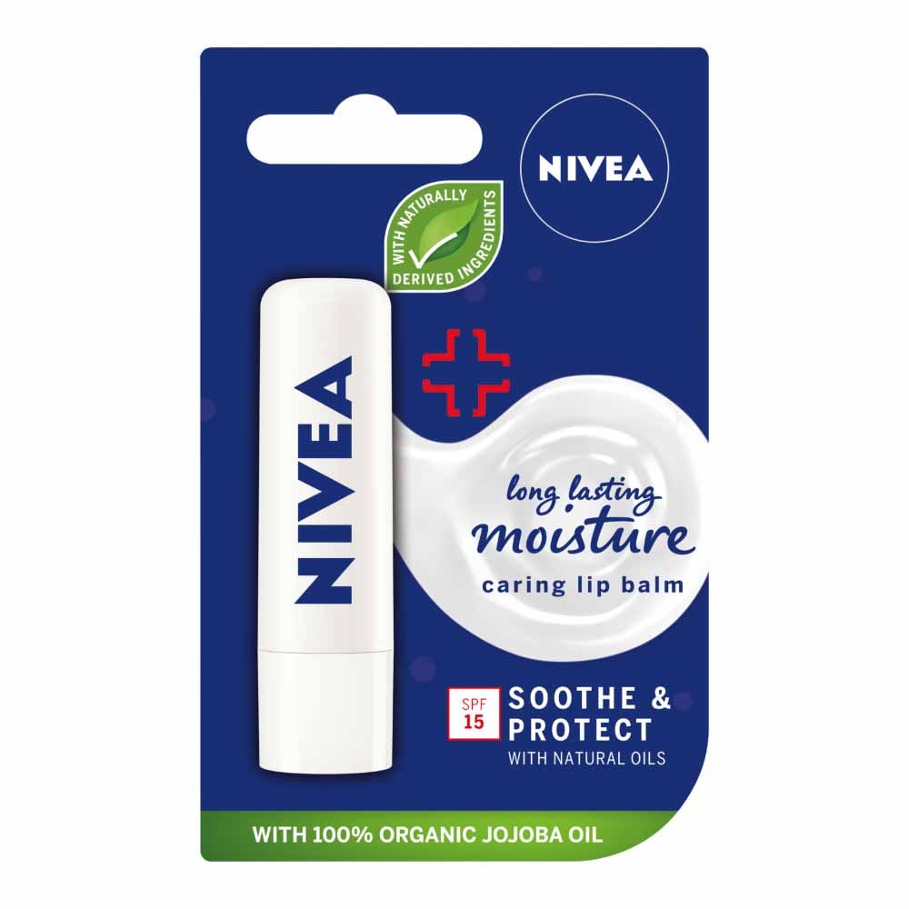 Nivea Soothe & Protect Lip Balm SPF15 For Dry Lips 4.8g Wilko