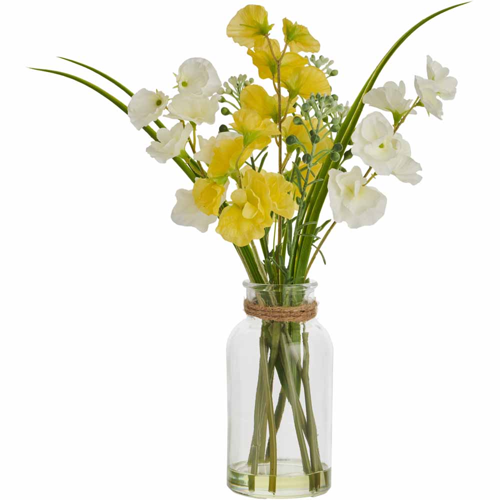 Wilko Meadow Floral Bouquet in Vase Wilko