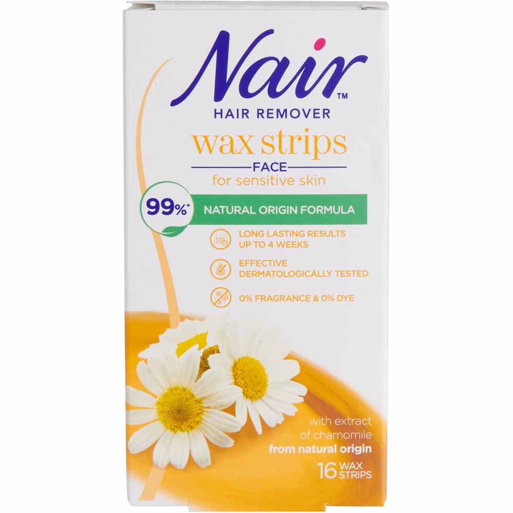 Nair Wax Strips Face 16pk Wilko