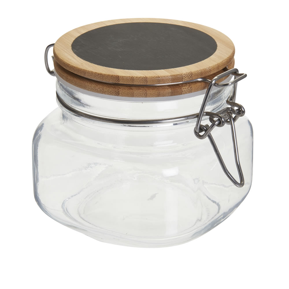 Wilko 0.5L Blackboard Lid Storage Jar Wilko