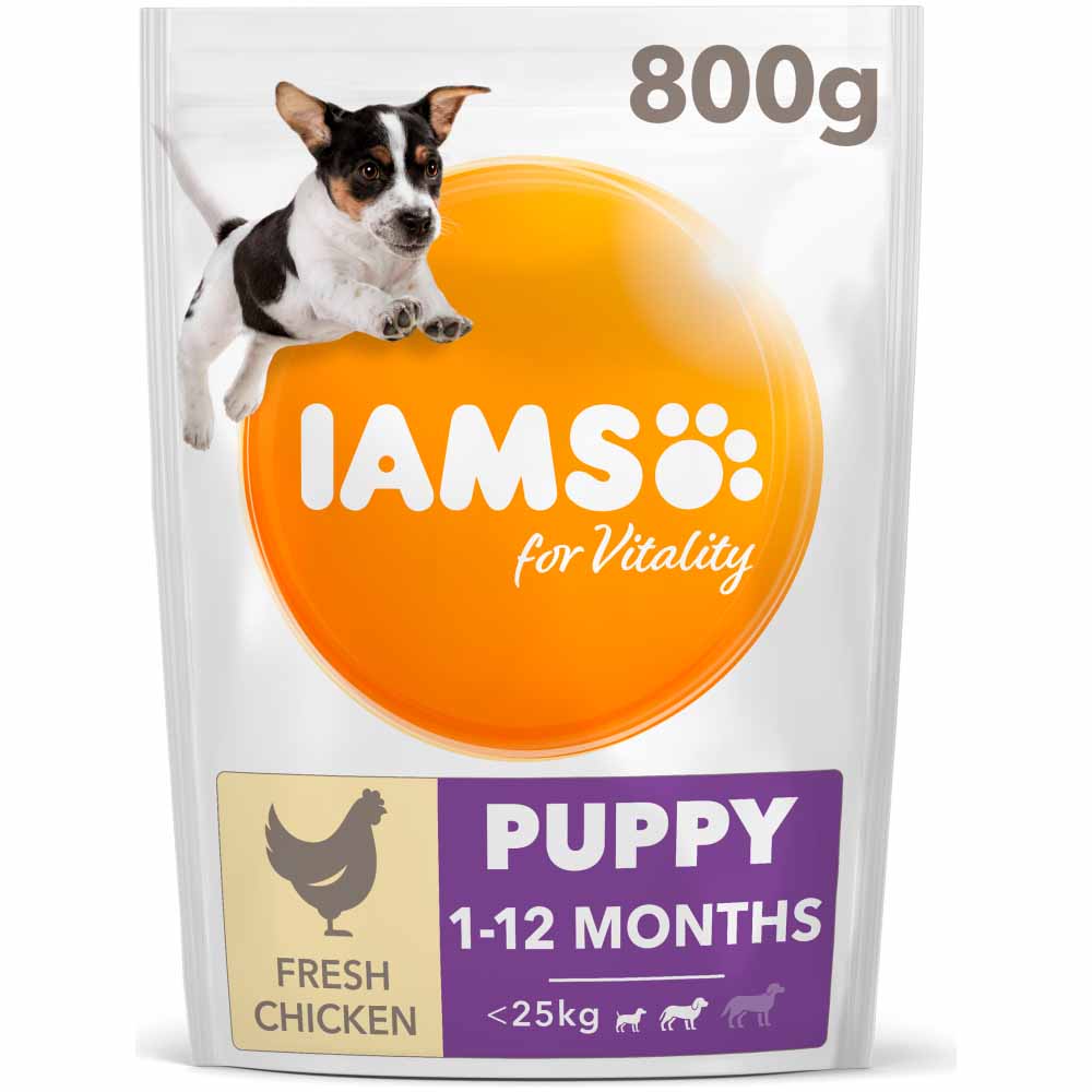 IAMS Vitality Small/Medium Puppy Food Chicken 800g Wilko