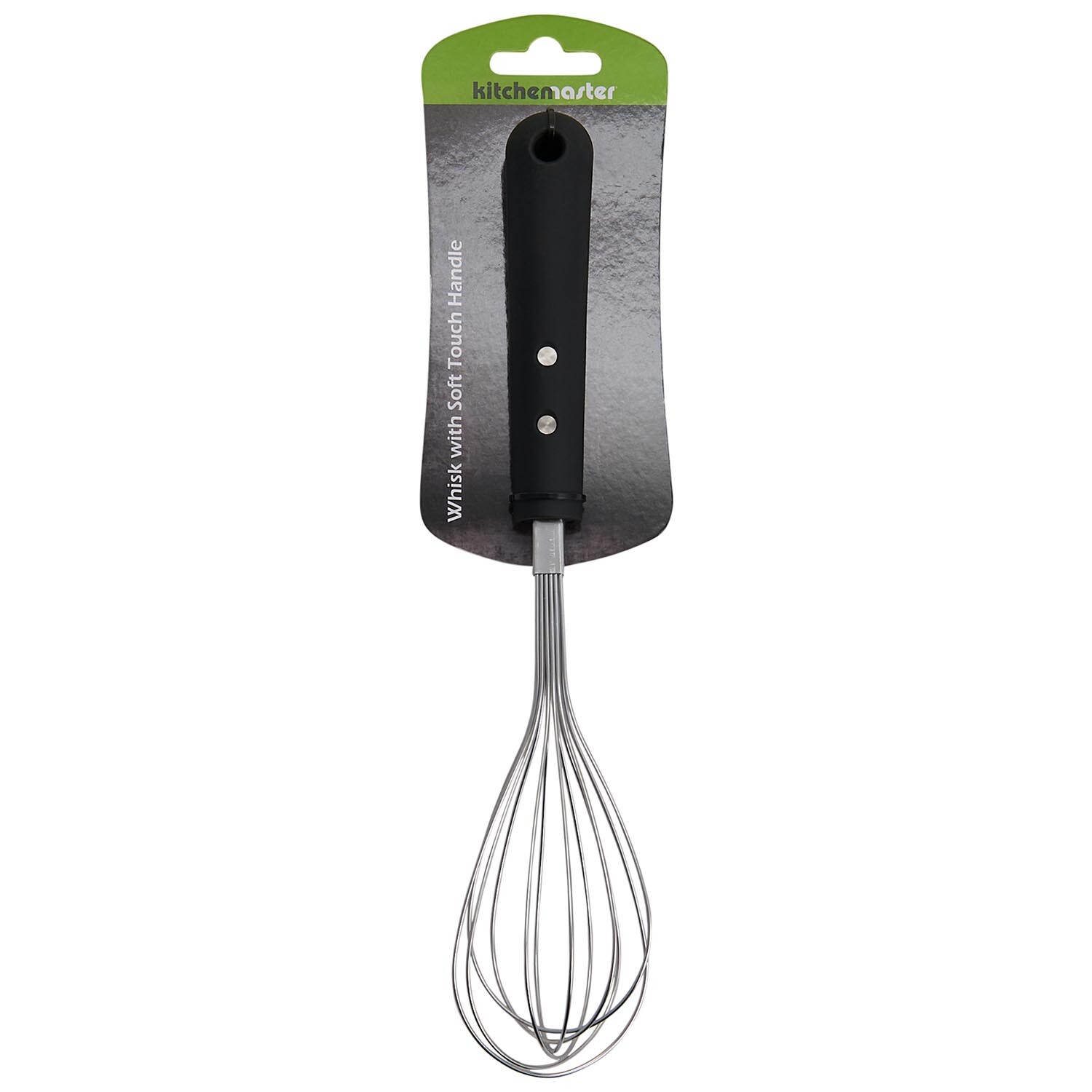 Kitchenmaster Whisk with Soft Touch Handle Black Wilko