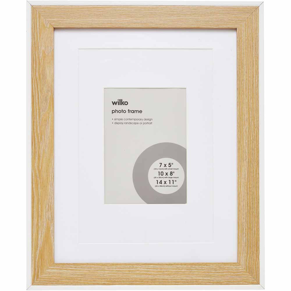 Wilko Natural White Photo Frame 14 x 11 Inch Wilko