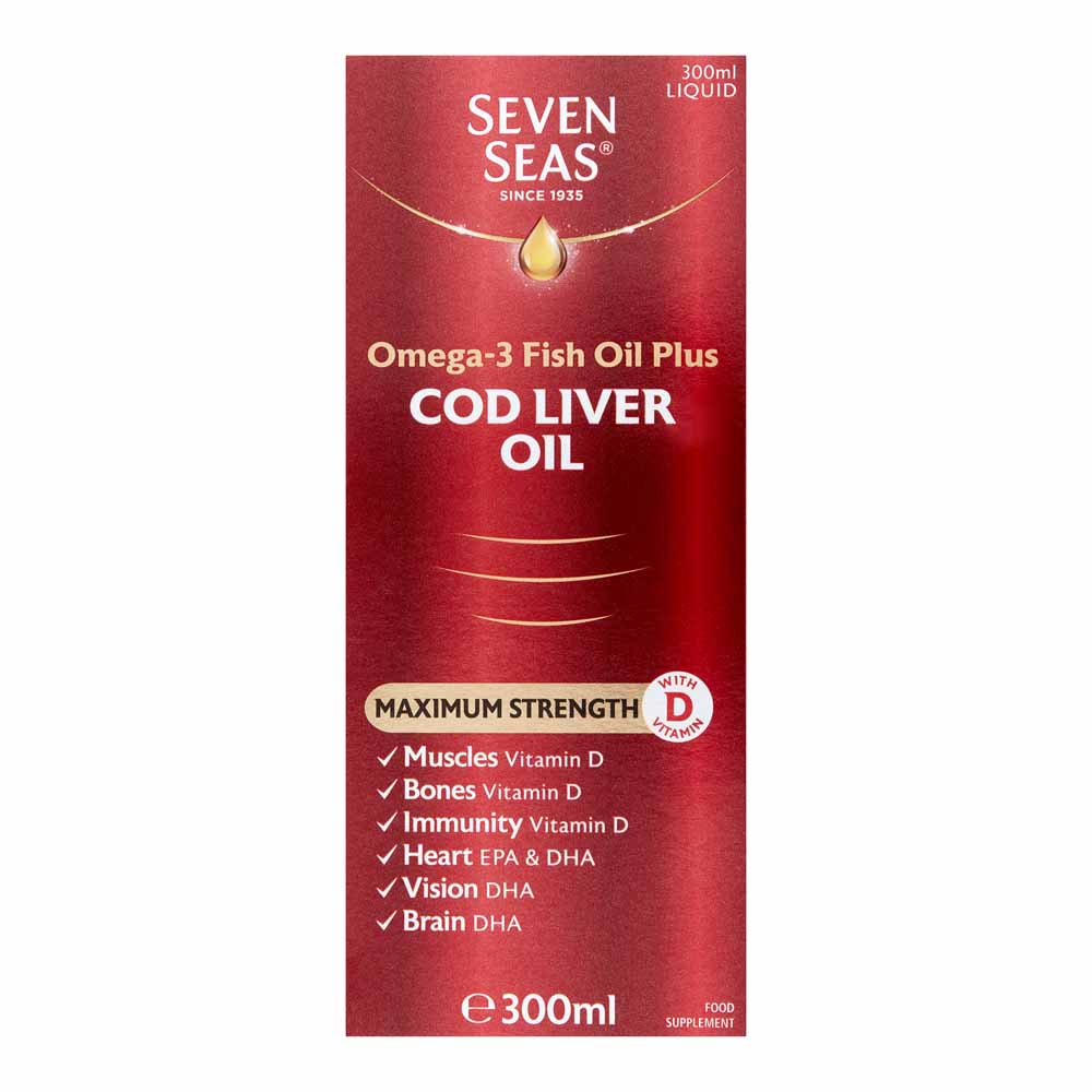 Seven Seas Cod Liver Oil Maximum Strength 300ml Wilko