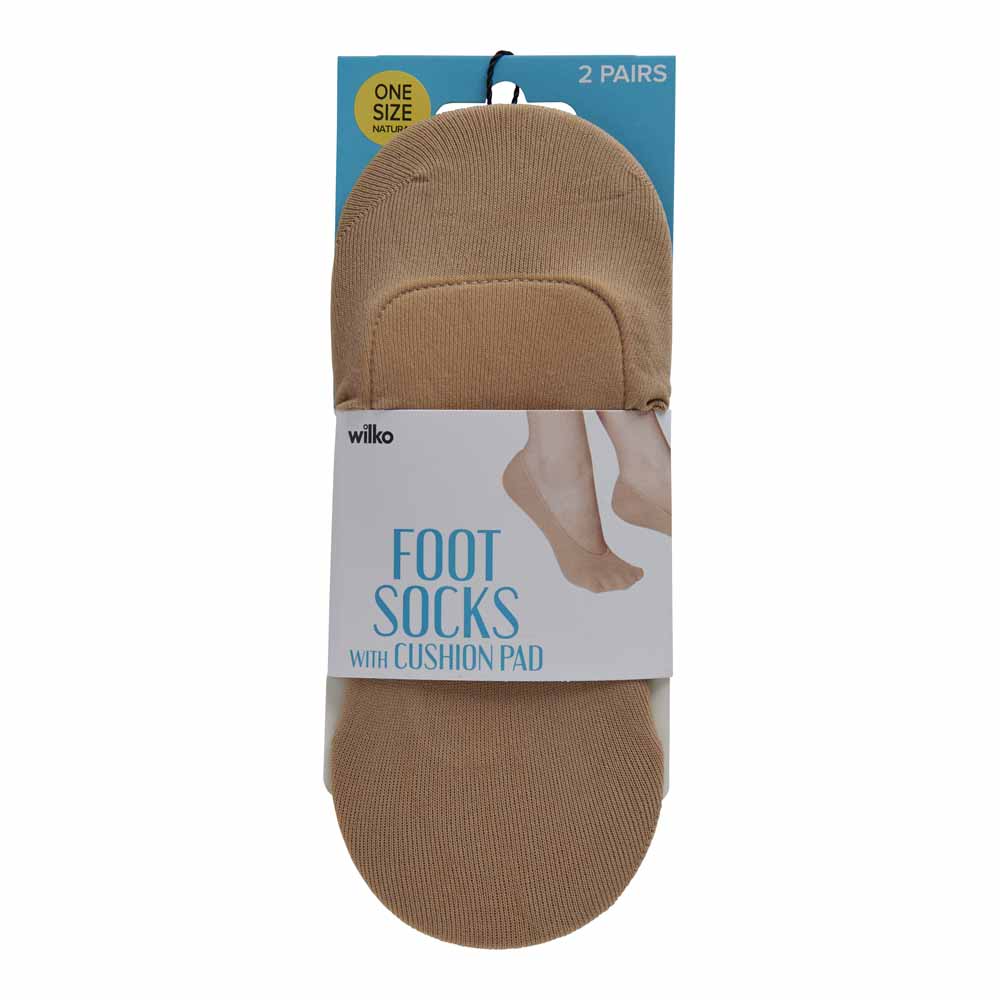 Cushion Sole Natural Footsie 2 pack Wilko