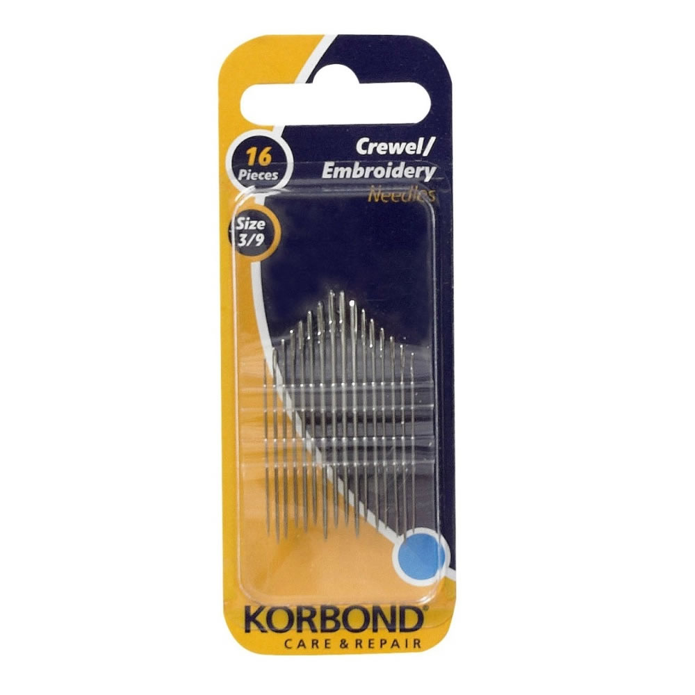 Korbond Crewel Needles size 39 16 pack Wilko