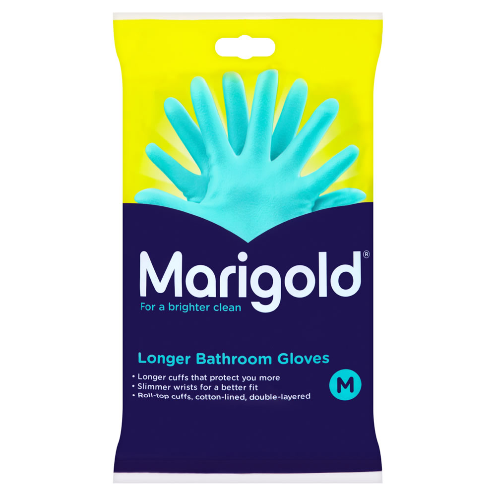 Marigold Medium Longer Bathroom Gloves Wilko