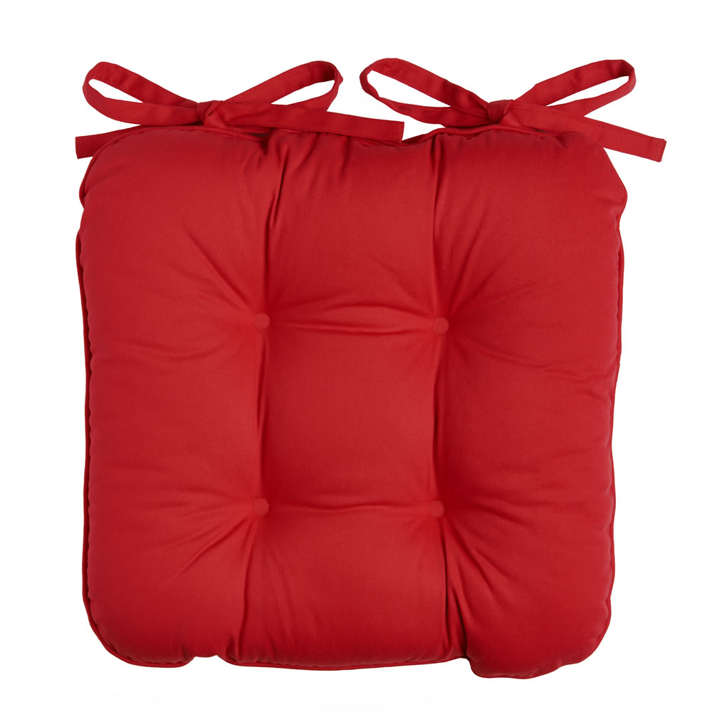 Wilko Red Seat Pad 43 x 43cm Wilko