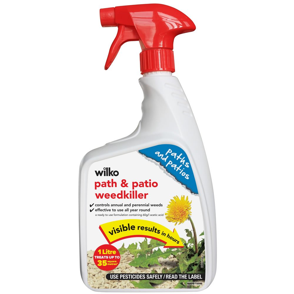 Wilko Ready to Use Path and Patio Weedkiller 1L 35msq Wilko