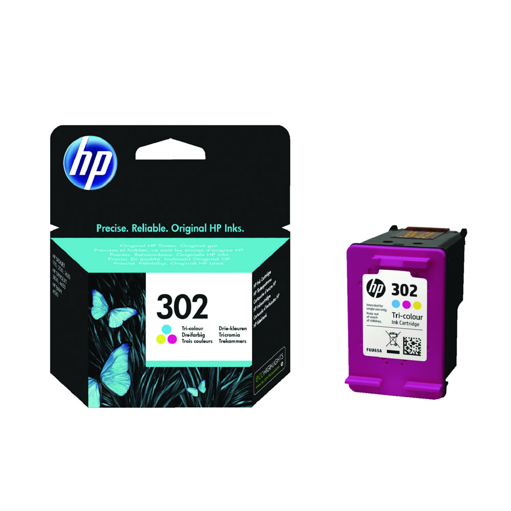 HP 302 Tri Colour Ink Cartridge Wilko