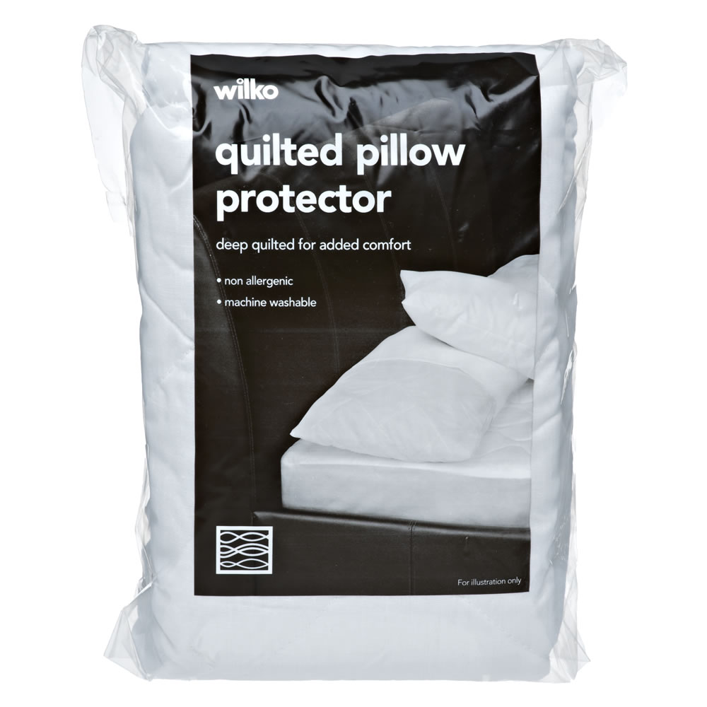 Wilko Quilted NonAllergenic Pillow Protector 2 pack Wilko