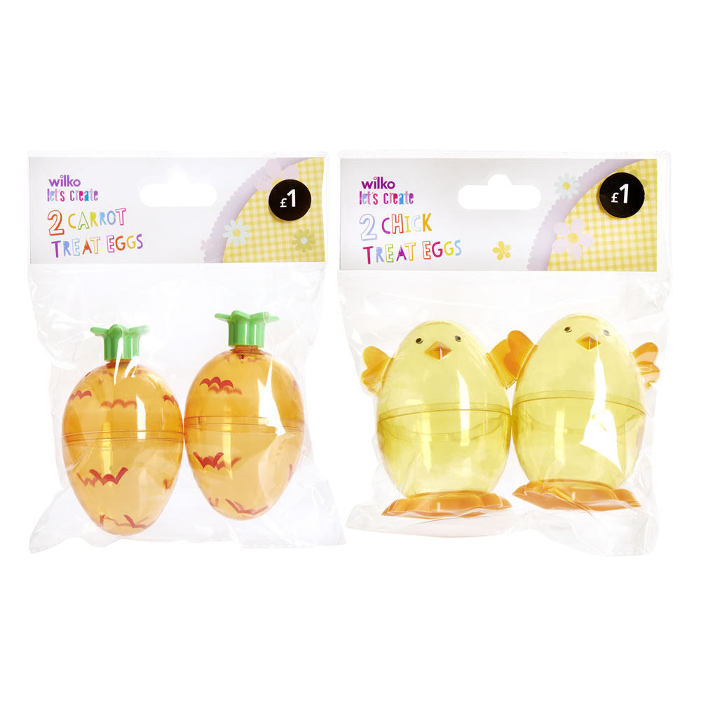 Wilko Easter Fillable Treat Eggs 2pk Wilko