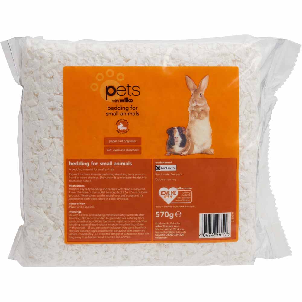 Wilko Small Animal Paper Bedding 570g Wilko