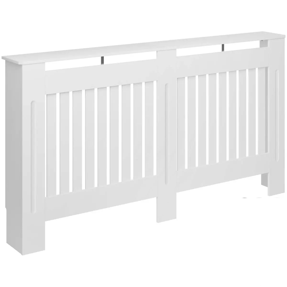 Louvre Radiators tectake Vila Wooden Louvre Radiator Cover 19 x 152 x 82cm | Wilko