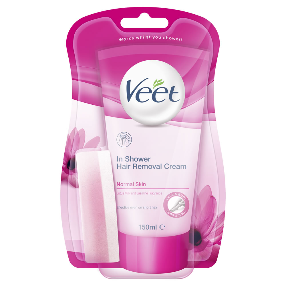 Veet InShower Hair Removal Cream for Normal Skin 150ml Wilko
