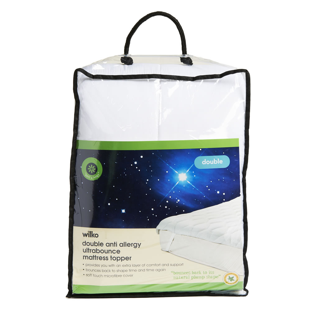 Wilko Double Anti Allergy Ultrabounce Mattress Topper Wilko