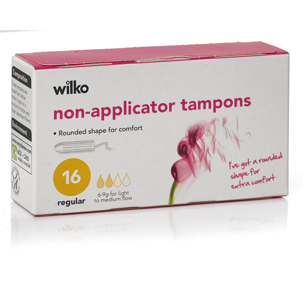 Wilko Regular NonApplicator Tampons 16 pack Wilko