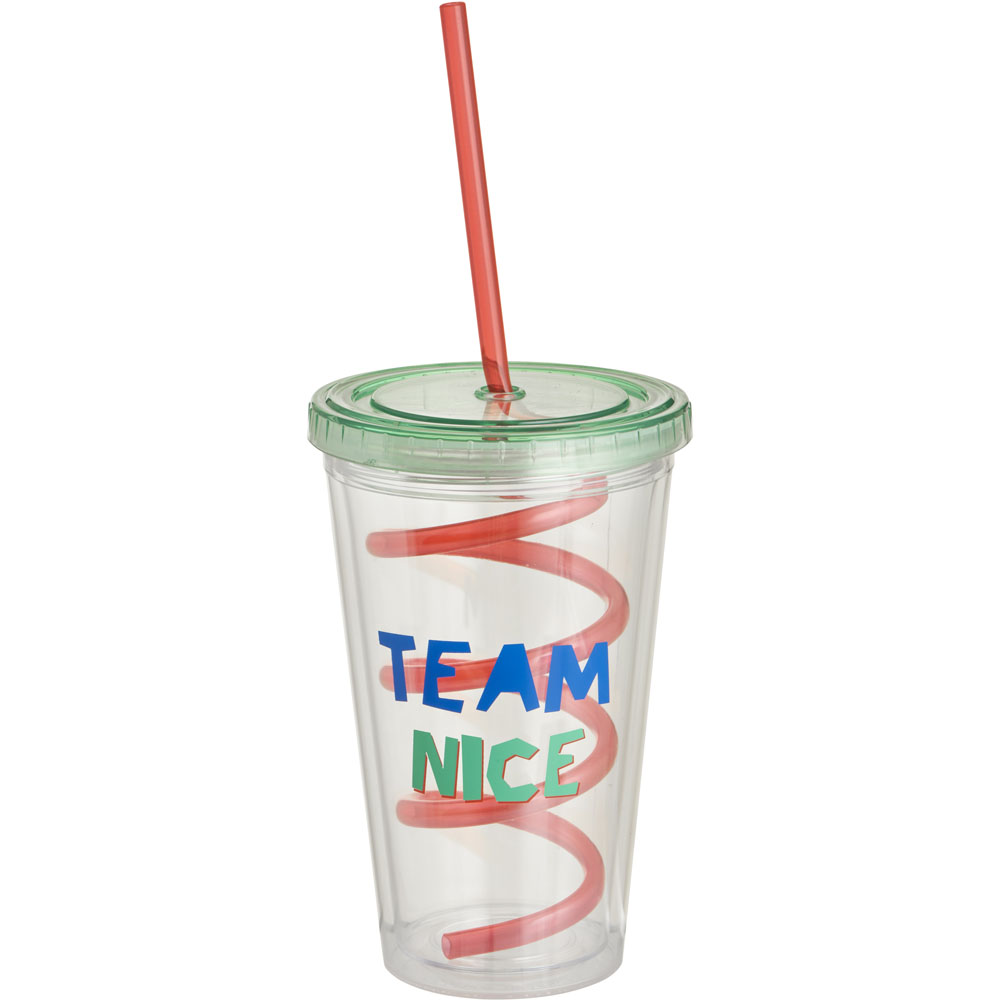 Wilko Team Nice Twisty Straw Tumbler Wilko