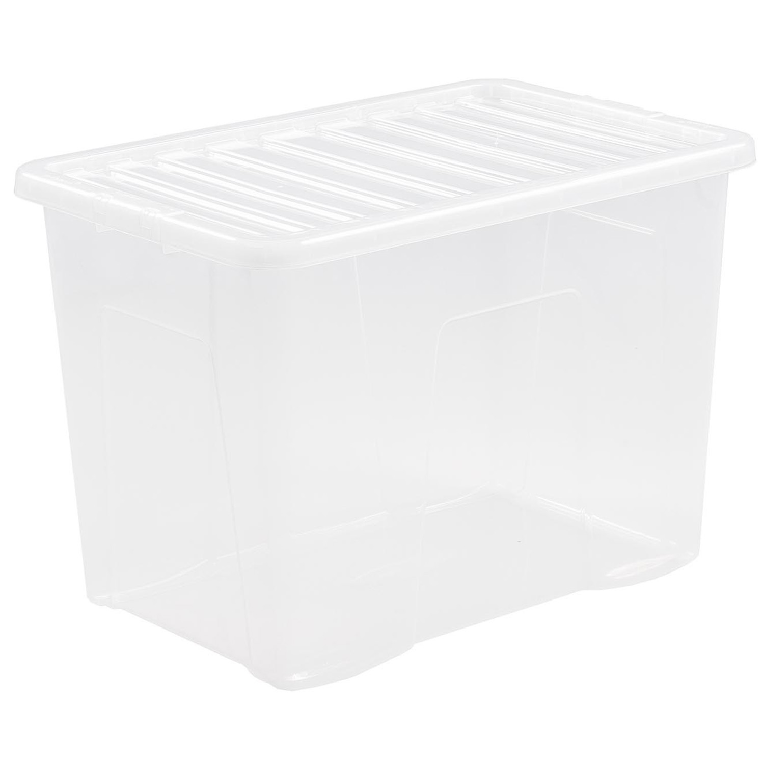 Wham 80L Clear Crystal Storage Box with Lid Wilko