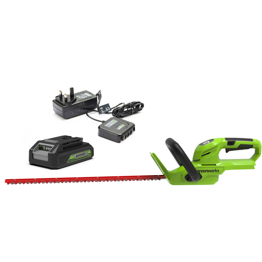 Greenworks 56cm 24V Cordless Hedge Trimmer Kit Wilko