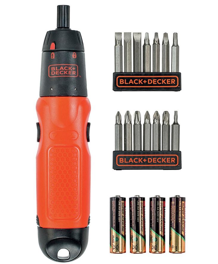 Black & Decker Screwdriver and Bits 6V Wilko