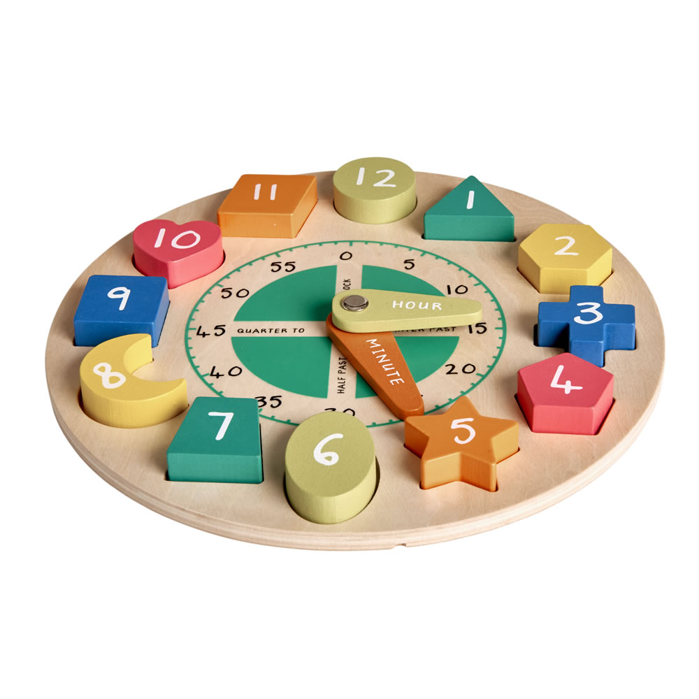 Wilko Wooden Clock Puzzle Wilko