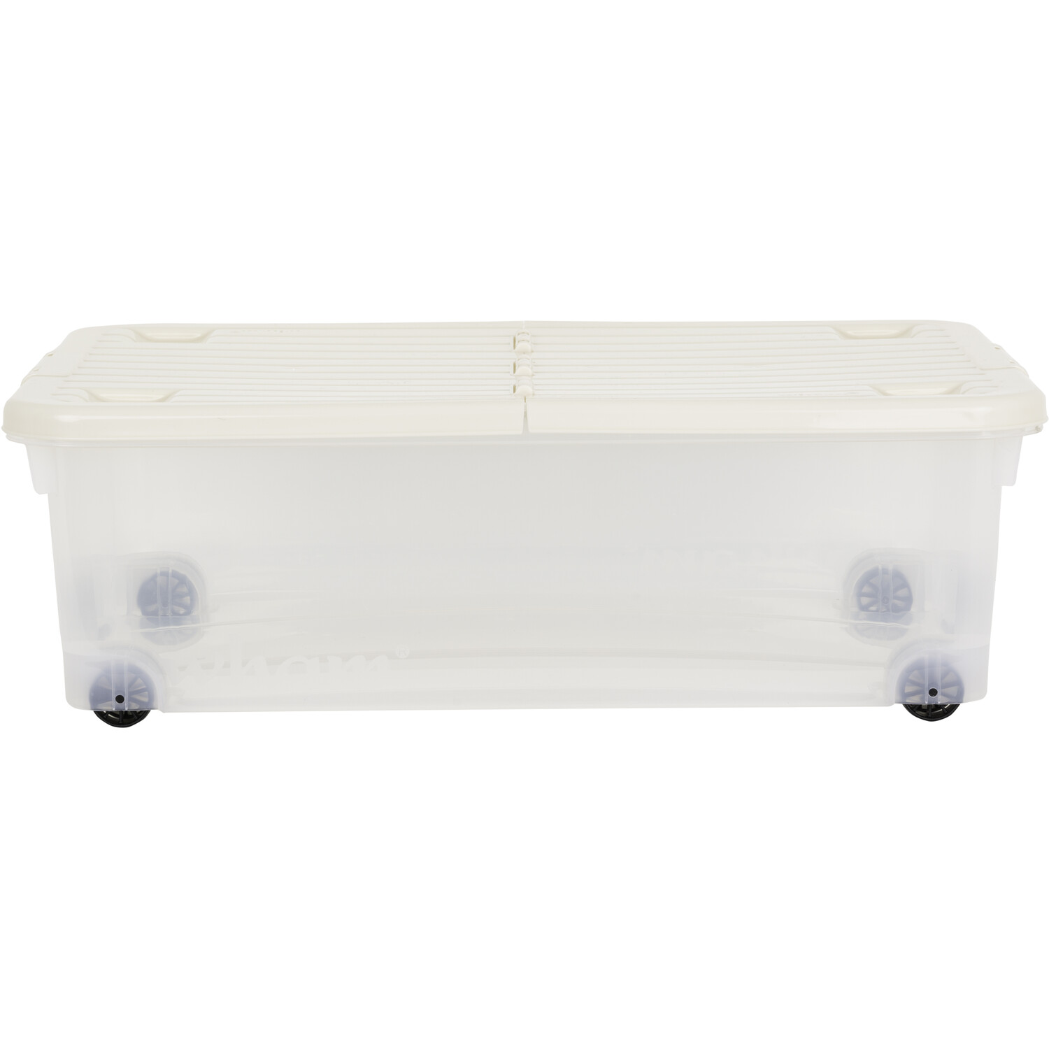 Wham Perfectly Pale Wheel Storage Box with Folding Lid 32L Wilko