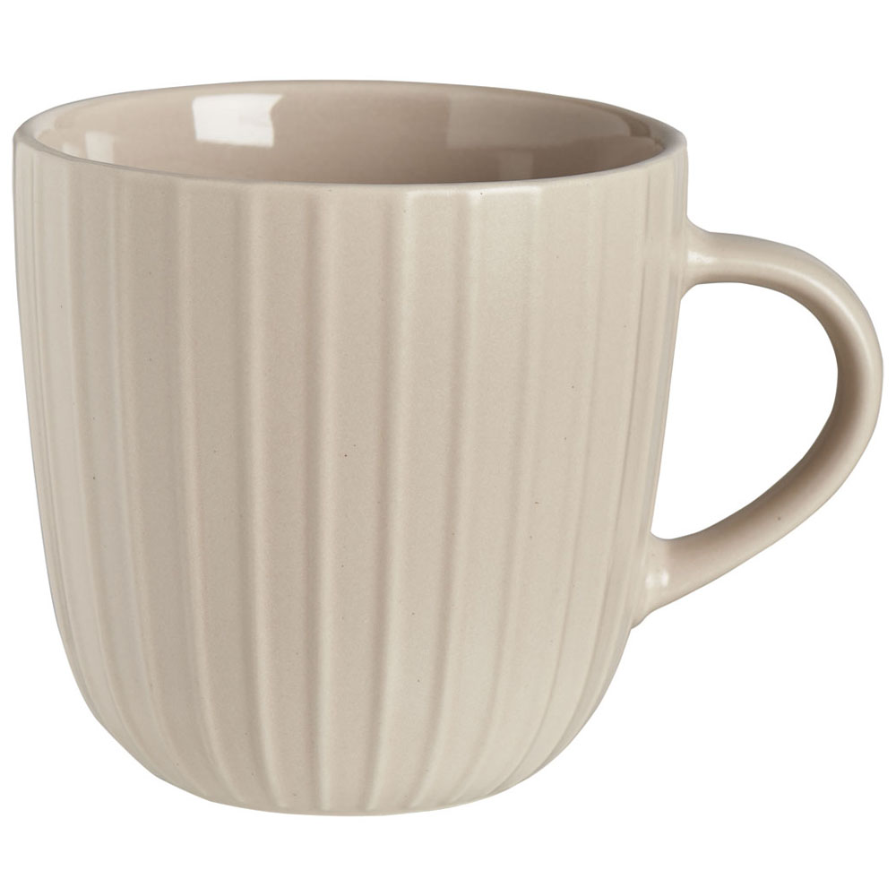 Wilko Cream Ribbed Mug Wilko