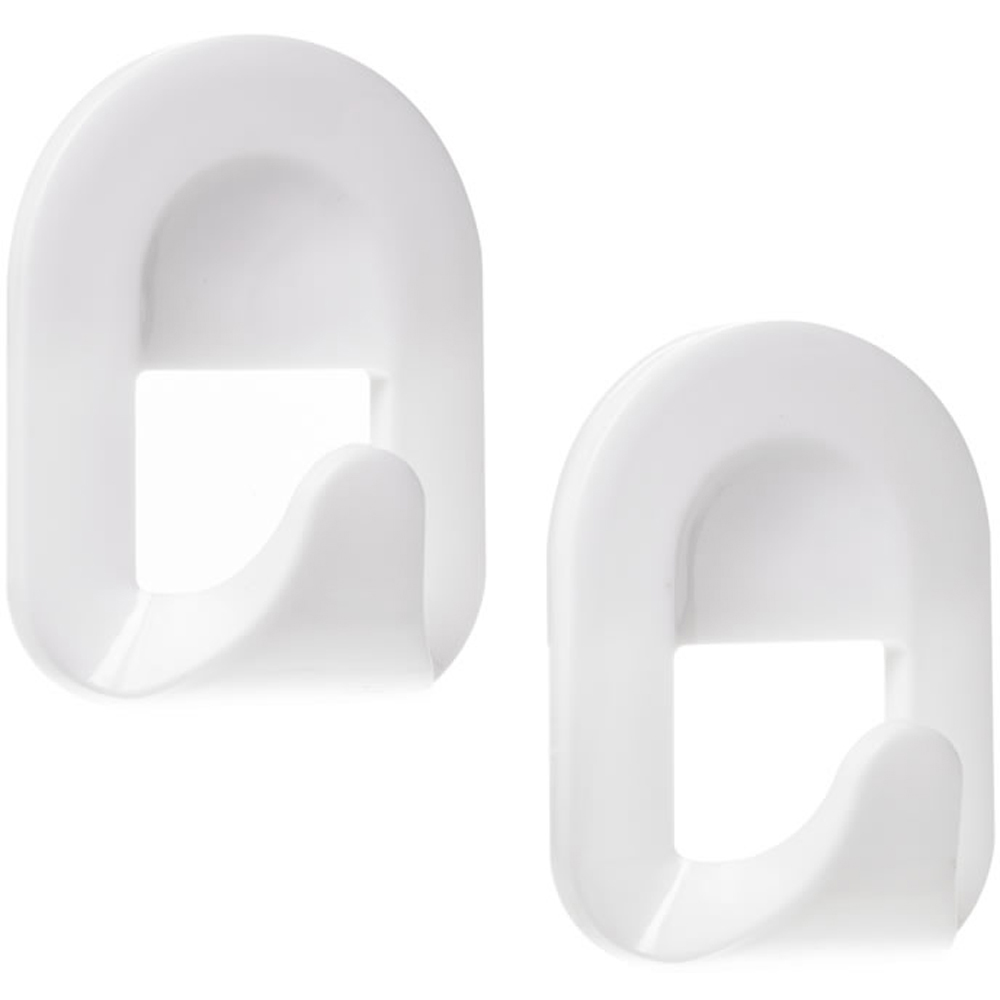Wilko Large Self Adhesive Hook 2 Pack Wilko
