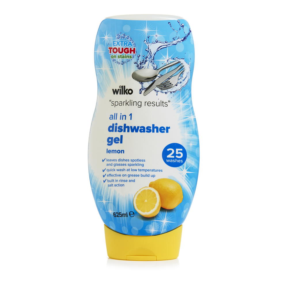 Wilko All in 1 Dishwasher Gel Lemon 620ml Wilko