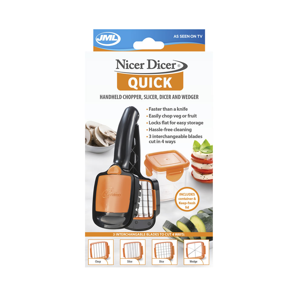 JML Orange Nicer Dicer Quick Handheld Chopper Wilko