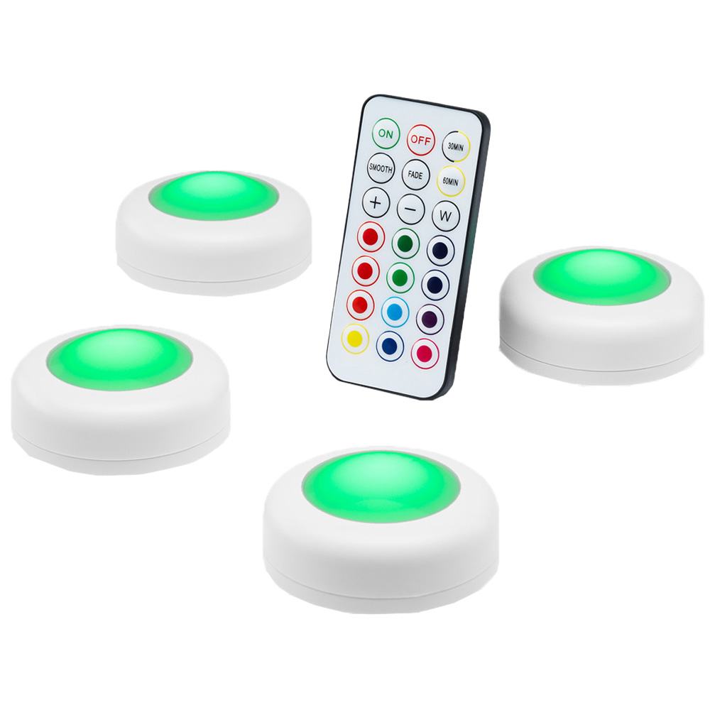 RED5 Remote Controlled Mood Light 4 Pack Wilko RED5 Remote Controlled Mood Light 4 Pack Wilko