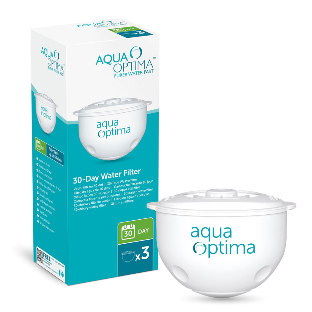 Aqua Optima 3 pack Water Filter Cartridges Wilko